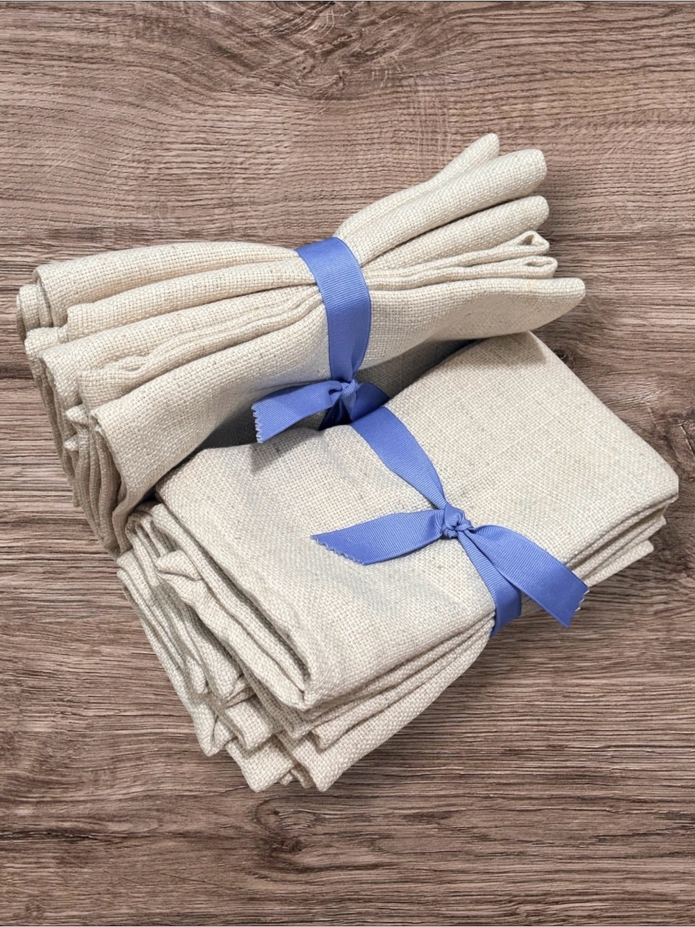 Neutral Beige Linen Napkin Set of 8